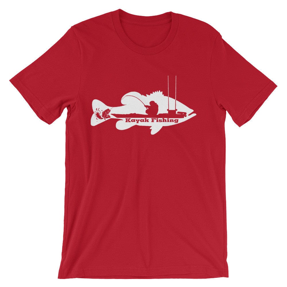 Kayak Bass Fishing T-Shirt (white print) - Reel Texas Outdoors