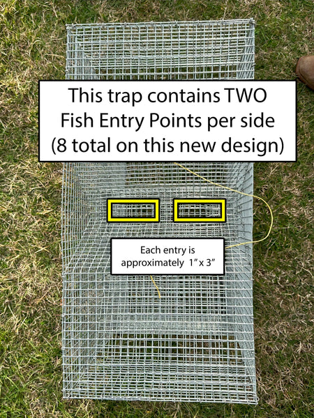 Bait Fish Trap (Cloverleaf) - PREMIUM QUAILITY (Pinfish Trap, Perch Trap, Bream Trap) - Reel Texas Outdoors
