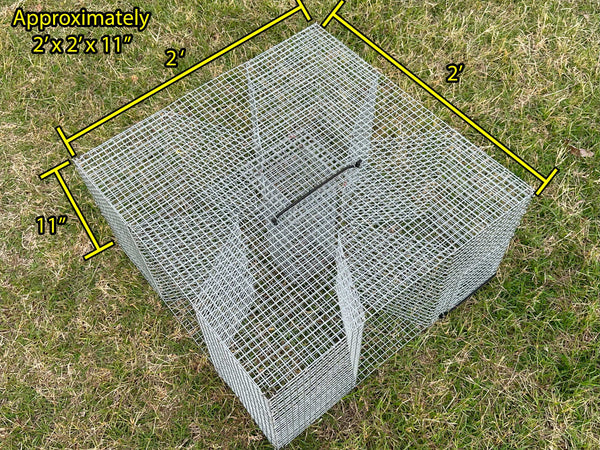 Bait Fish Trap (Cloverleaf) - PREMIUM QUAILITY (Pinfish Trap, Perch Trap, Bream Trap) - Reel Texas Outdoors