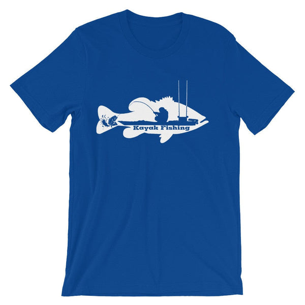 Kayak Bass Fishing T-Shirt (white print)
